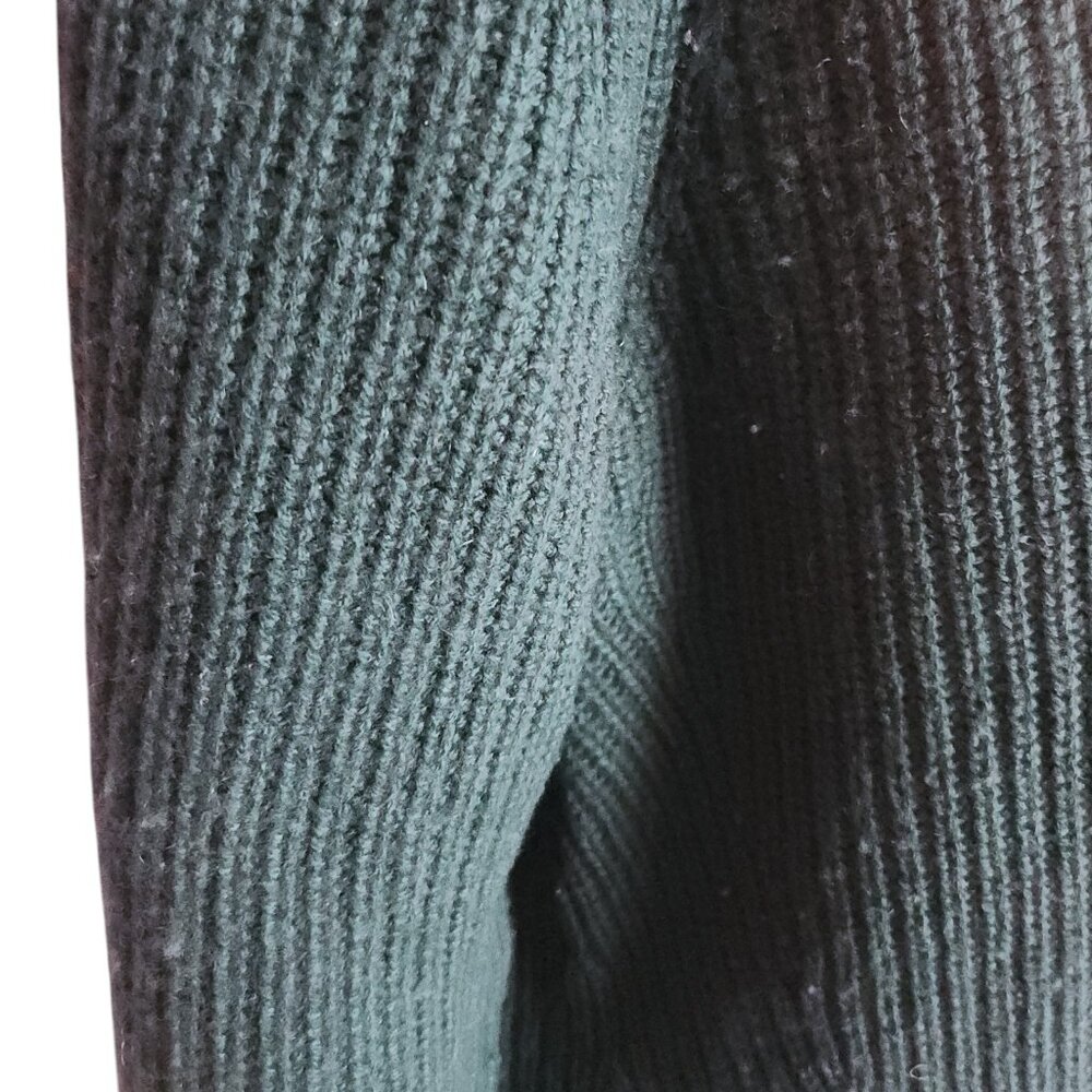 J. McLaughlin Cashmere Wool Blend Ribbed Sweater Forest Green Size Large $428 - Picture 7 of 9